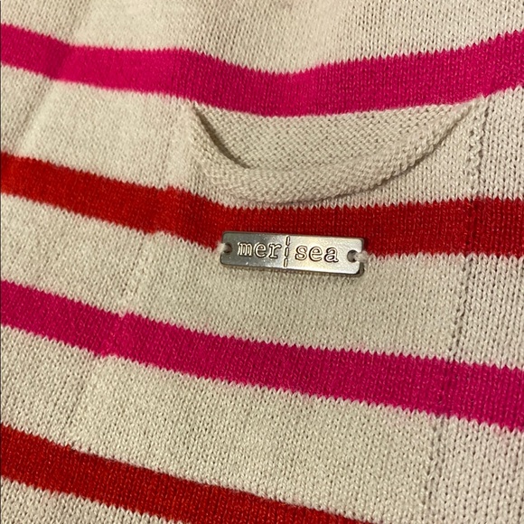 Mersea Beige and Red Striped Sweater - Picture 3 of 5